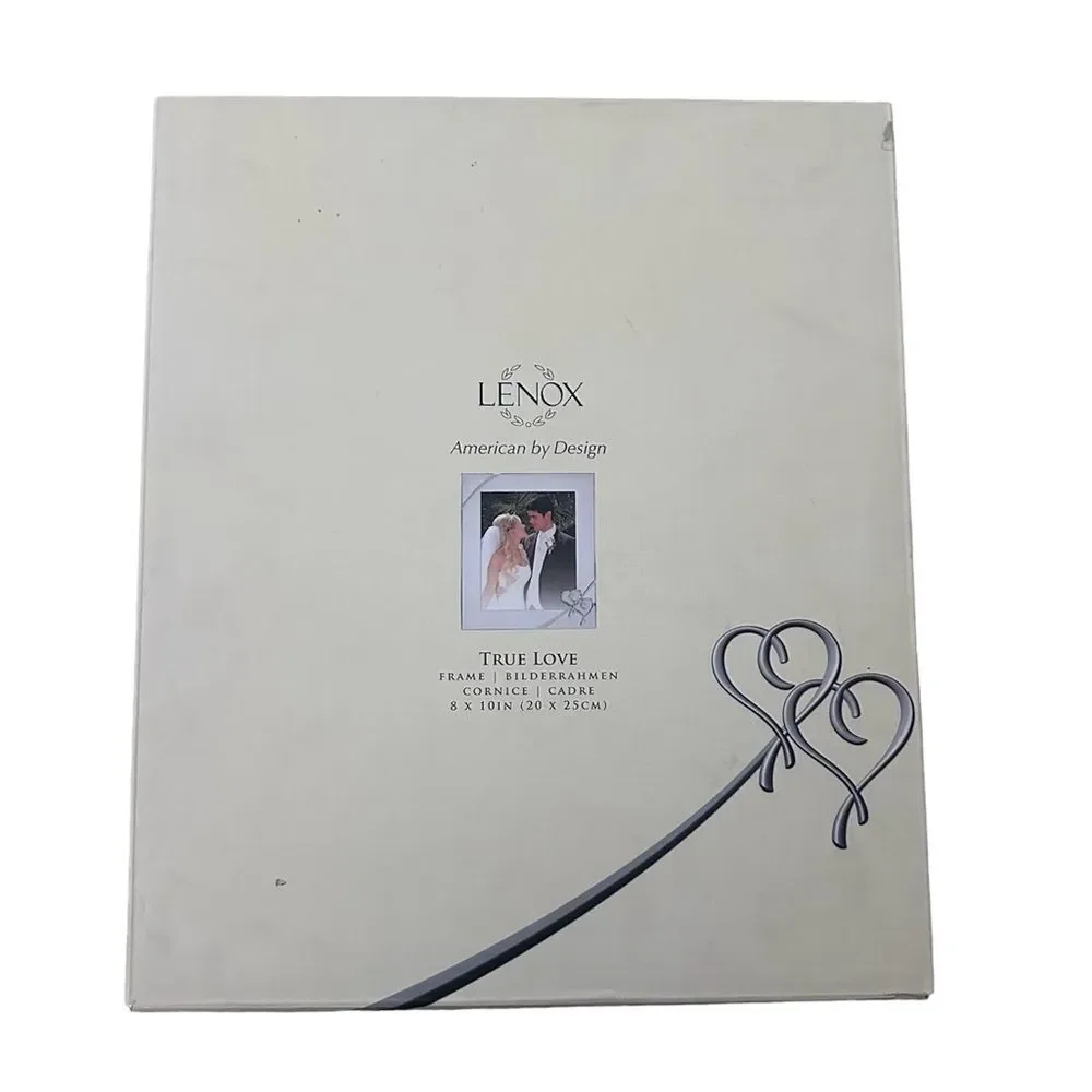 Lenox Picture Frame True Love 8″ x 10″ Silver Plated Hearts New
